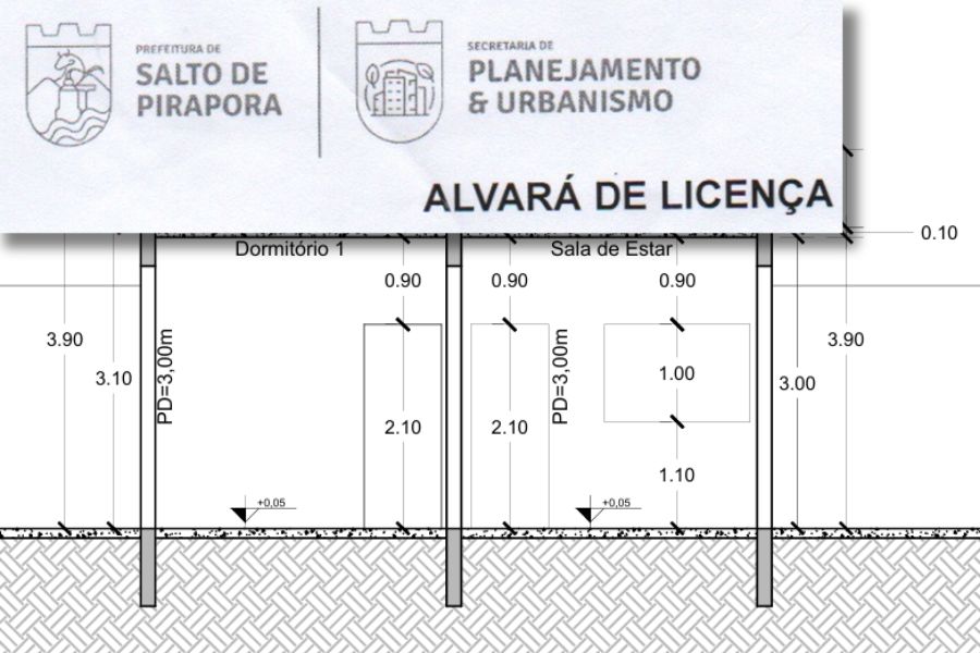 Casa moderna regularizada com fachada iluminada